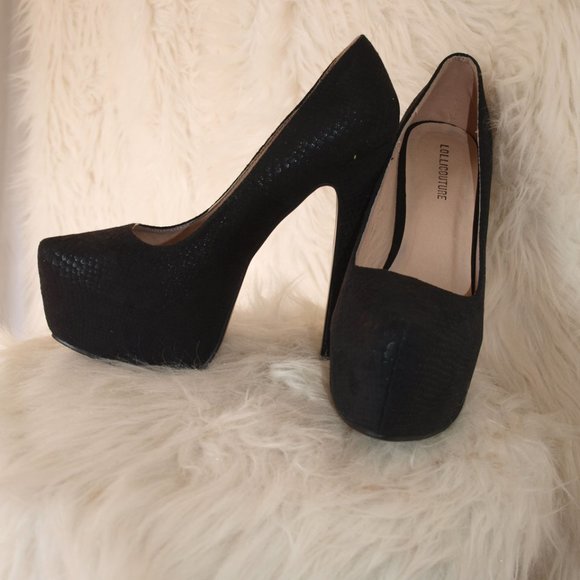 LOLLICOUTURE High HEELS Black SIZE 8.5 USED FOR PHOTO SHOOT - Picture 3 of 5